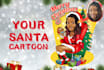 design your santa cartoon christmas logo