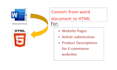 convert word docx to HTML for webpages