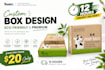 create ecofriendly modern box product packaging design