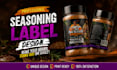 design a professional and unique seasoning spice or food label design
