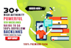 do 60 pr9, with high authority SEO backlinks,link building
