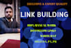 create 50 link building, backlinks in high da sites