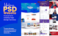 design amazing PSD web template, figma website design