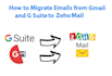 migrate all your gsuite email account to zoho