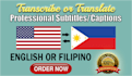 put english, filipino or tagalog subtitles on your video