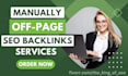 manually create high quality off page SEO  backlinks, link building service