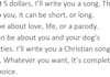write you a song or parody
