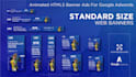 design HTML5 banner ads for google display ads within 3 to 12hrs