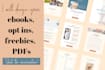 design your ebook, lead magnet or pdf workbook