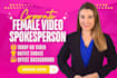 create a polished business corporate spokesperson video