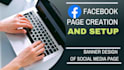facebook page creation and banner design of social media