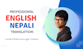 professionally translate english to nepali or hindi