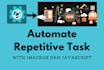 create imacros code and javascript for web automation