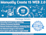 manually create 15 high authority web 2 0 blogs