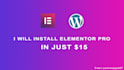 install elementor pro on your website