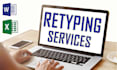 retype english and urdu scanned, handwritten, PDF data