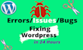repair wordpress errors,issues and bugs fix professionally
