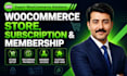 setup woocommerce subscriptions or membership features
