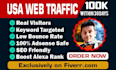 drive USA targeted unlimited web traffic