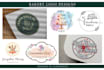 do unique bakery, restaurant, food logo with business card