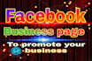 create facebook business page with creative design and SEO