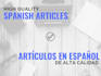 write a spanish article or blog post