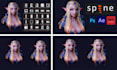 design and animate 2d game characters and sprite sheet, game art