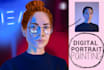 do professional realistic digital portraits for you
