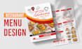 design restaurant menu, food flyer, price list, TV screen digital menu board