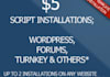 install wordpress, joomla, forums and other standard turnkey scripts