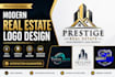 design modern real estate realtor property business logo