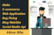bug fix or develop mvp , web app using laravel ,react, livewire