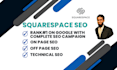 do monthly SEO service for squarespace website ranking