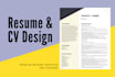 design a custom resume and CV design