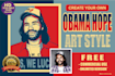 make a stunning obama hope poster from your potrait