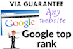 google top ranking guarantee with monthly  white hat SEO