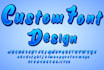 custom font design, lettering, and signature font