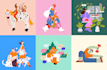 draw vectorised, modern, flat illustrations