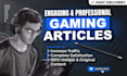 write SEO optimzed esports or gaming articles