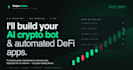 build ai crypto trading bot and automated defi apps