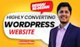build a wordpress website with a lead funnel and landing page for small business