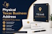 provide a physical texas business address