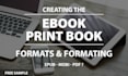 do ebook conversion from pdf, word into epub and  KDP formats