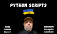 do python app script to parse, extract, convert CSV,XML,json,HTML,sql,txt data
