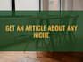 write articles about any niche
