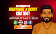 create ai manychat uchat chatbot for social media website to automate sales lead