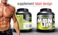 design a premium supplement product label packaging plus 3d mockup