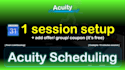 setup 1 session in acuity and connect it with your website