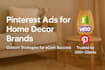set up high converting pinterest ads for home decor brands