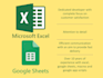 create professional excel and google sheets